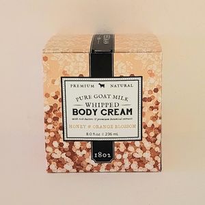 NEW & SEALED BEEKMAN 1802 PURE GOAT MILK WHIPPED BODY CREAM - Honey & Orange Blo